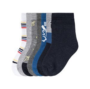 lupilu® Chlapčenské ponožky, 7 párov (27/30, sivá/modrá/biela)