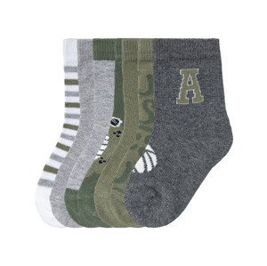 lupilu® Chlapčenské ponožky, 7 párov (23/26, zelená/sivá/biela)