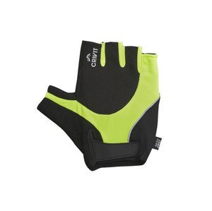 CRIVIT Dámske/Pánske cyklistické rukavice (8, čierna/neónová žltá)
