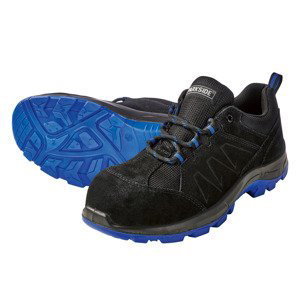 PARKSIDE® Pánske kožená bezpečnostná obuv S3 (45, čierna/modrá)