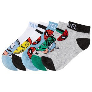 Chlapčenské nízke ponožky, 5 párov (31/34, Marvel)