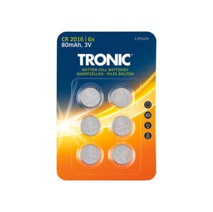 TRONIC® Gombíkové batérie (lítiové CR2016)