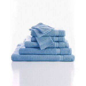 Blancheporte Kolekcia kúpeľňového froté zn. Colombine, štandardná 420 g/m2 modrá džínsová 3 žínky 15x21cm