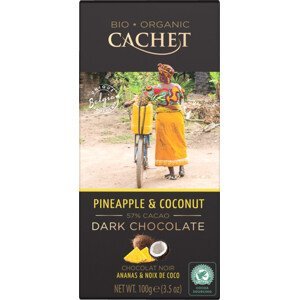 CACHET ES CACHET čokoláda Tanzania Organic horká 57% ananás a kokos 100g 100 g