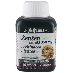 MedPharma, spol. s r.o. MedPharma ŽENŠEN 350 mg + Echinacea + Leuzea tbl 60+7 zadarmo (67 ks) 67 ks