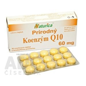 PharmTurica s.r.o. Naturica Prírodný KOENZÝM Q10 60 mg tbl (cmúľavé tablety) 1x30 ks 30 ks