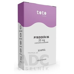TOTO Pharma s.r.o. TOTO PYRIDOXÍN B6 20 mg cps s postupným uvoľňovaním 1x30 ks 20mg