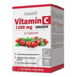Simply You Pharmaceuticals a.s. Imunit Vitamín C 1200 mg URGENT tbl s postupným uvoľňovaním 1x60 ks 1200mg