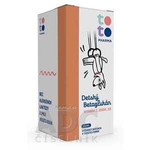 TOTO Pharma s.r.o. TOTO Detský Betaglukán + Vitamín C + Zinok + D3 v tekutej forme 1x200 ml 200ml