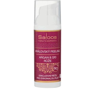 Saloos Bio kráľovský peeling Argan & Q10 – Ruža 50 ml