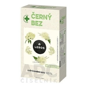 LEROS, s r.o. LEROS BAZA ČIERNA - Kvet bylinný čaj, nálevové vrecúška (inov.2021) 20x1 g (20 g)