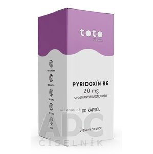 TOTO Pharma s.r.o. TOTO PYRIDOXÍN B6 20 mg cps s postupným uvoľňovaním 1x60 ks