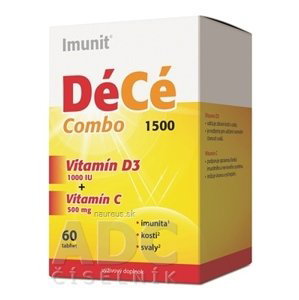 Simply You Pharmaceuticals a.s. DéCé Combo 1500 - Imunit tbl (vitamín D3 1000 IU + vitamín C 500 mg) 1x60 ks