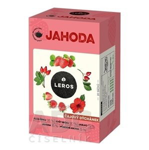 LEROS, s r.o. LEROS ČAJOVÁ CHVÍĽKA JAHODA ovocný čaj aromatizovaný, nálevové vrecká 20x2 g (40 g)