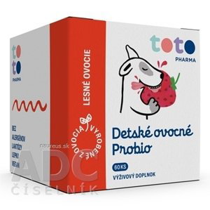 TOTO Pharma s.r.o. TOTO Detské ovocné Probio bonbóny, lesné ovocie 1x60 ks
