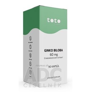 TOTO Pharma s.r.o. TOTO GINKO BILOBA 60 mg cps štandardizovaný extrakt 1x90 ks