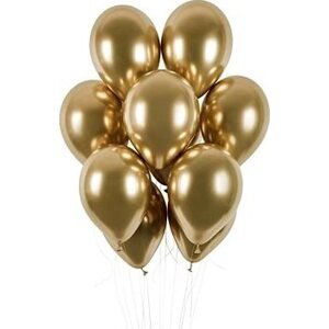 Balóniky Chromované 50 ks zlaté lesklé – priemer 33 cm