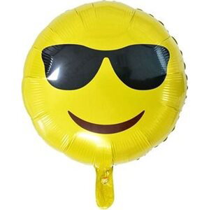 Balón fóliový smajlík – smile – okuliare – 45 cm