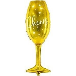 Balónik fóliový šampuska - champagne - Silvester - Happy New Year - 28 × 80 cm