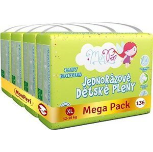 MonPeri Klasik Mega Pack veľkosť XL (136 ks)